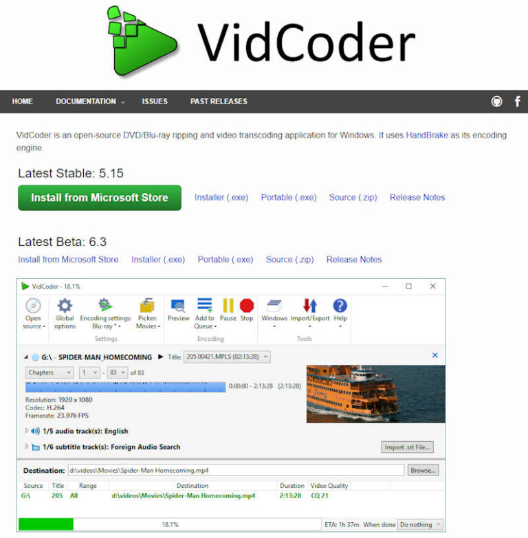 download the last version for windows VidCoder 8.26